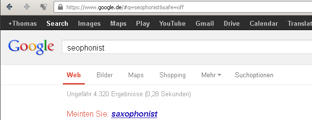 Ergebnisse bei google.de zu SEOphonisten